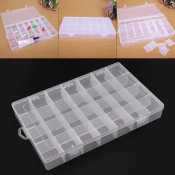 

28 Grid PP Removable Multipurpose Transparent Container Storage Box Fit for Household Daily /Cosmetic /Jewelry /Tool Parts