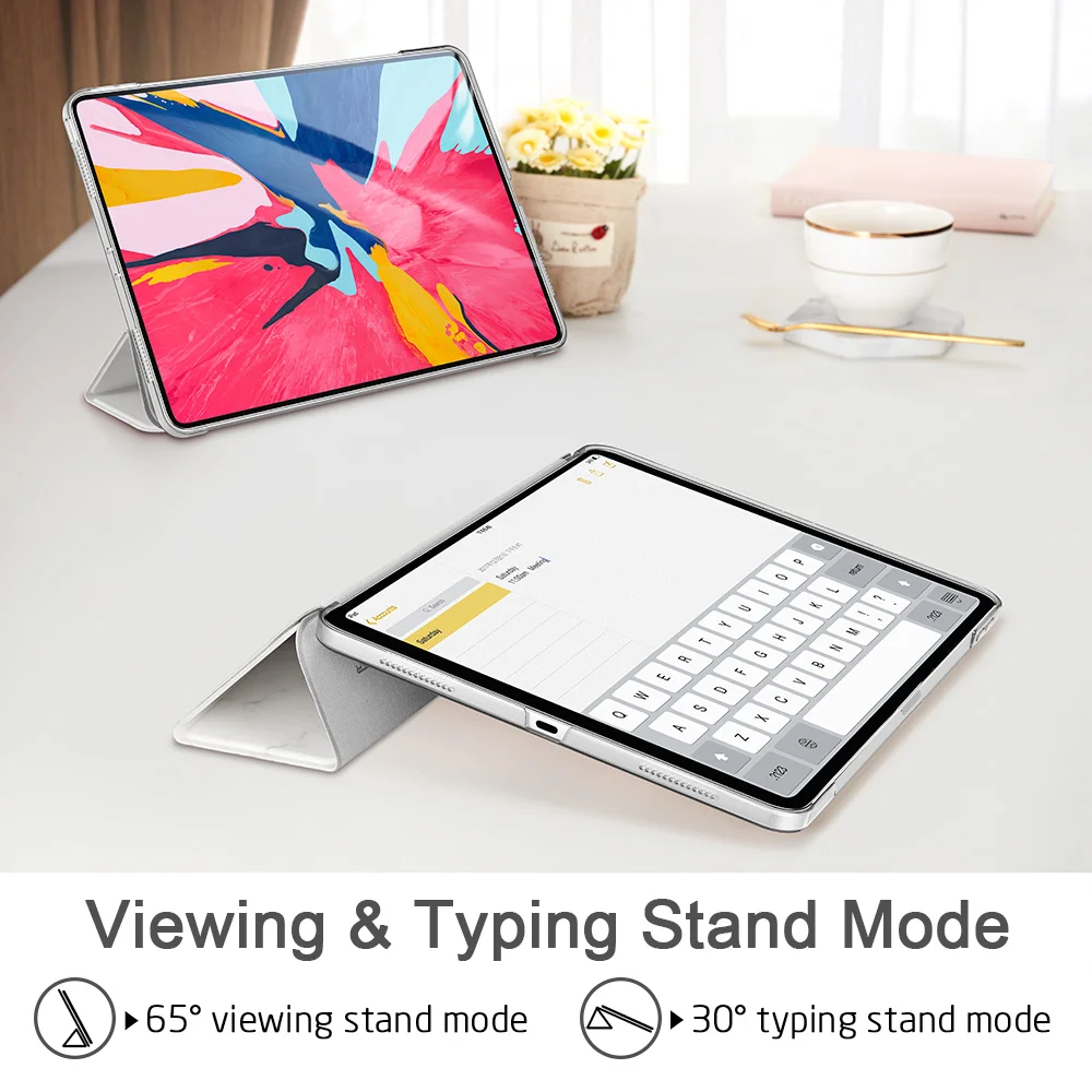 ESR Чехол для iPad Pro 11 легкий умный трехслойный чехол из искусственной кожи твердая задняя крышка мраморный чехол для Apple iPad Pro 11