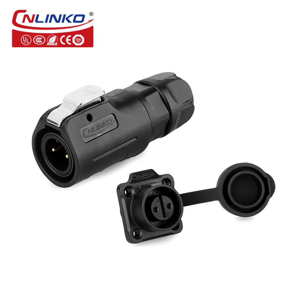 Cnlinko 18AWG 5A 250V 2 Pin M12 вилка электрический провод водонепроницаемый IP67 разъем