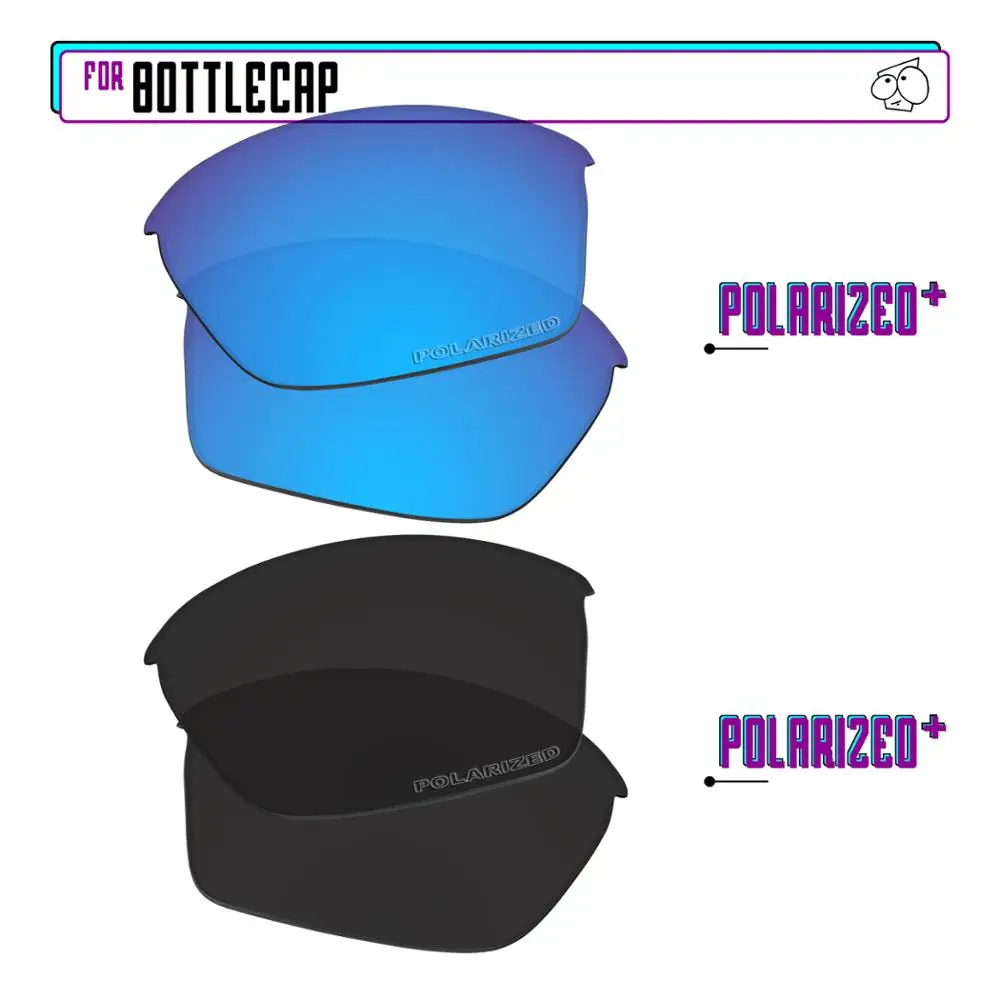 

EZReplace Polarized Replacement Lenses for - Oakley Bottlecap Sunglasses - BlackPPlus-BluePPlus