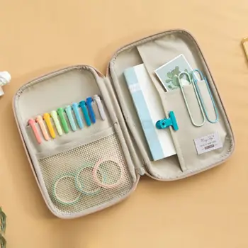 

Romantic Pen Pouch Large Capacity Pencil Case Makeup Cosmetic Pouch Zipper Bag School Stationery