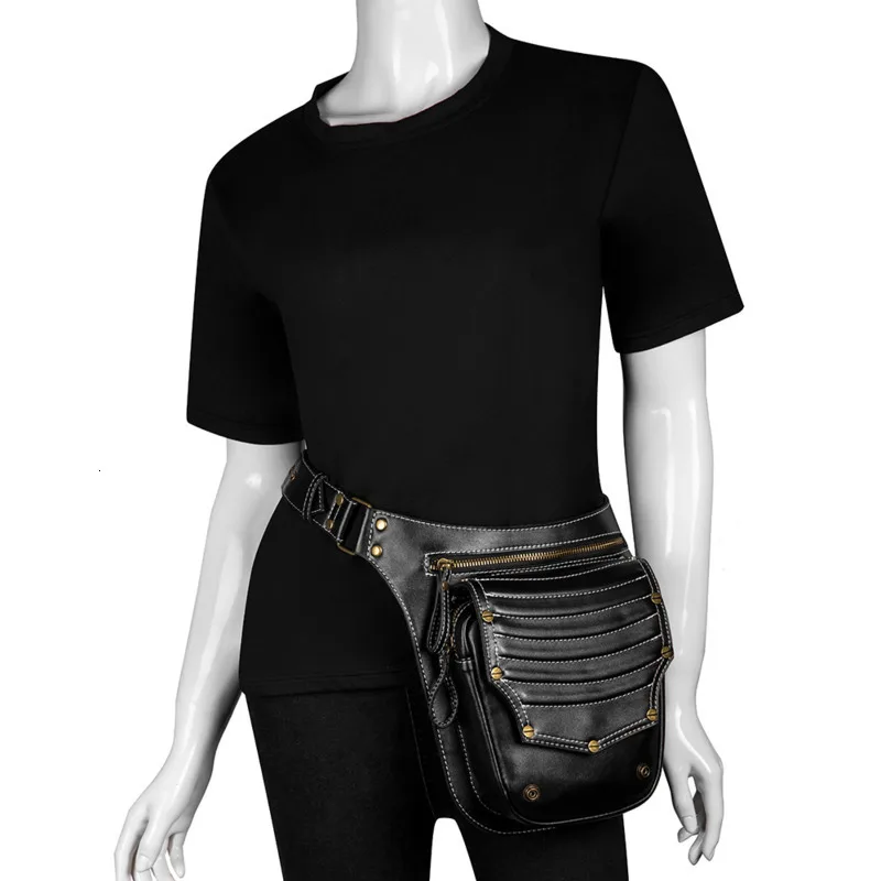 BXX/пара панк Chestpack Ретро сумка через плечо рок для мужчин и женщин Готический Фанни пакеты ретро сплошной цвет мотоциклетные ноги пакет ZA2158