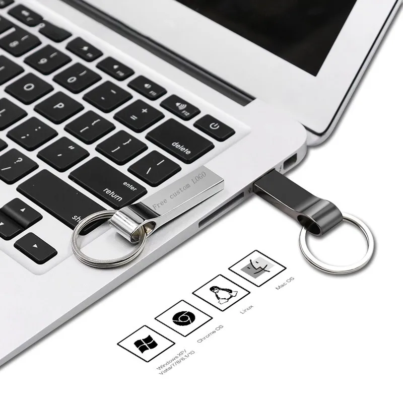 KRY usb flash drive 2.0 64GB 32GB 16GB 8GB 4GB pen USB2.0 drive waterproof portable key metal memory stick storage thumb U disk