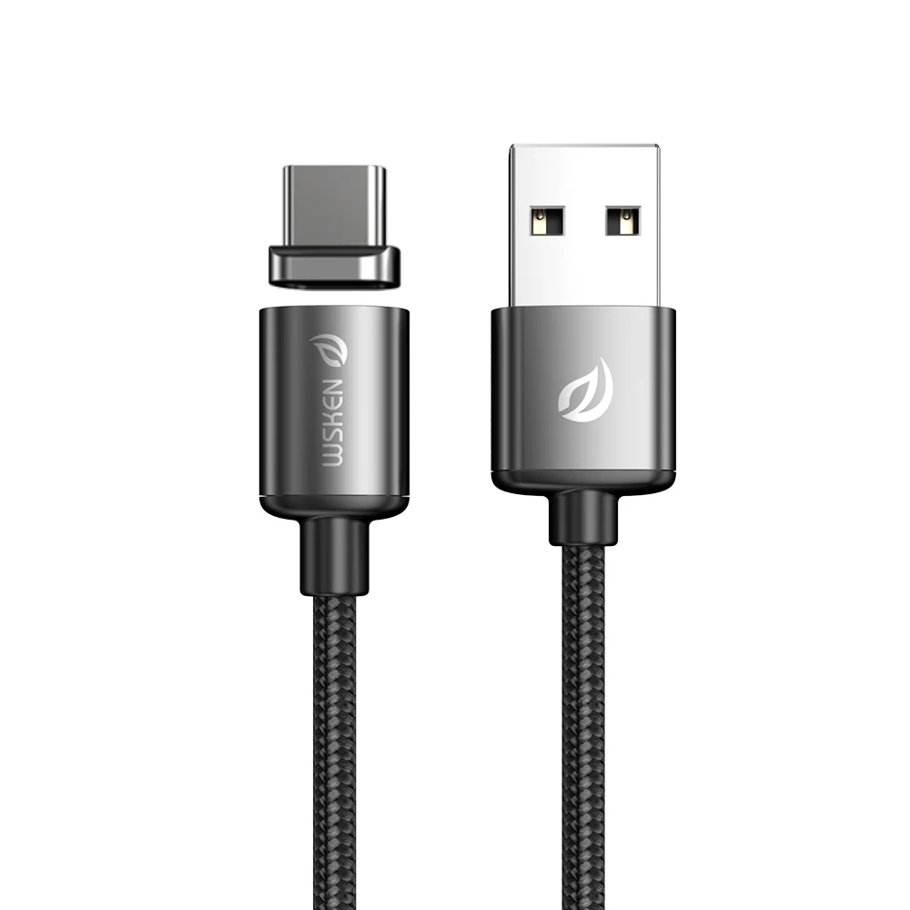 Магнитный usb-кабель Wsken, USB C, быстрая зарядка, USB type C, магнитное зарядное устройство для iphone, Micro usb, быстрая зарядка, Шнур USB для мобильного телефона