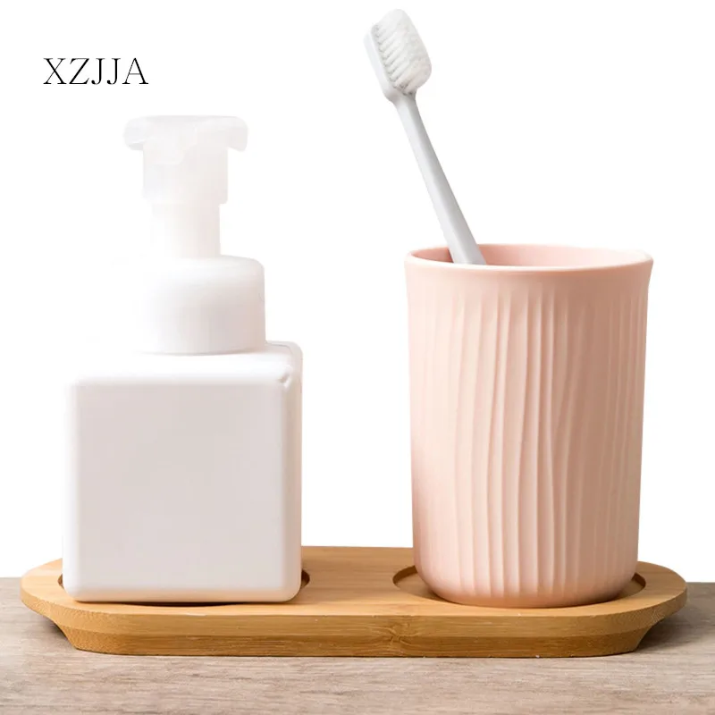 XZJJA чашка для зубных щеток с имитацией дерева для ванной комнаты, Экологичная чашка для ванной комнаты, Детская кружка для зубных щеток, аксессуары для ванной комнаты
