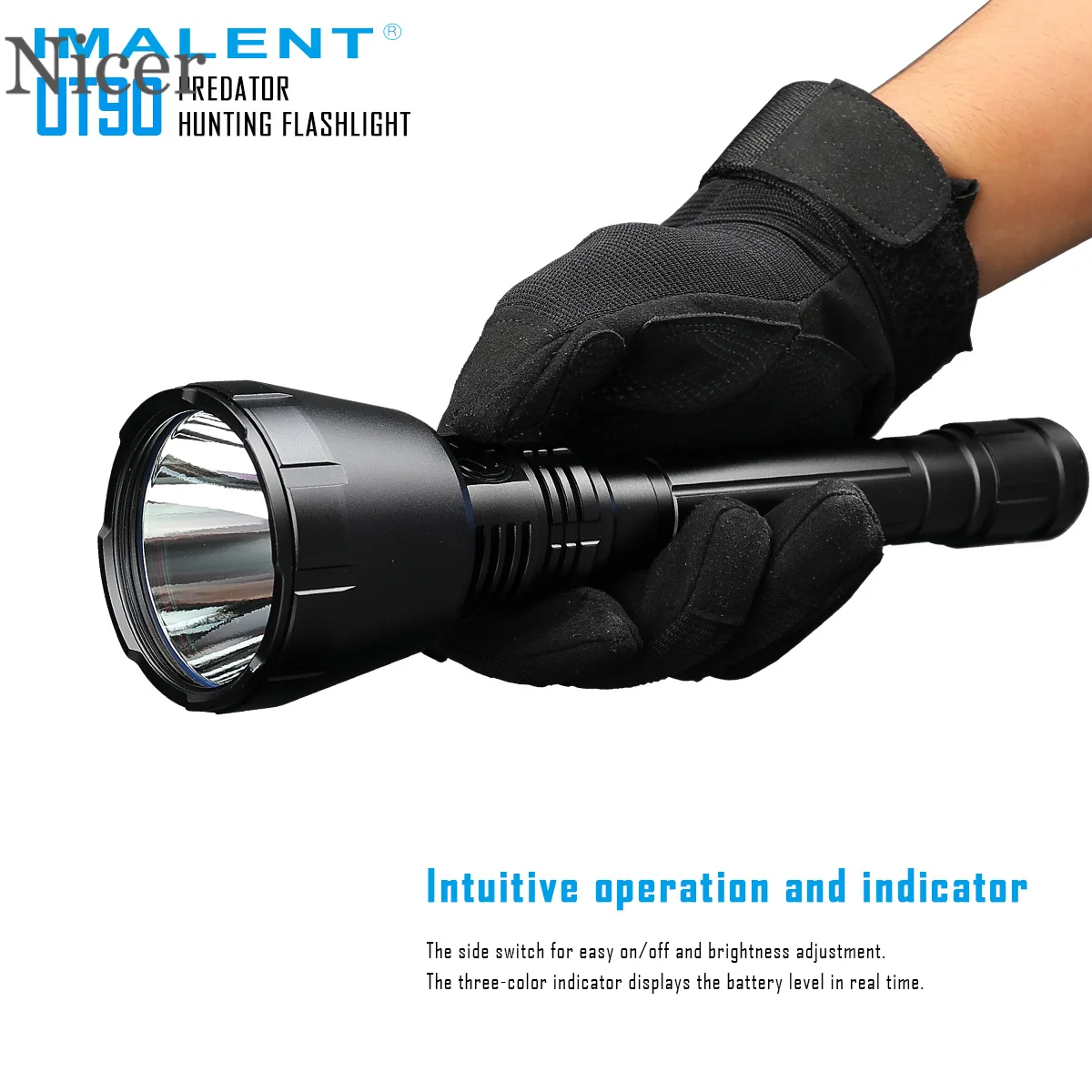 IMALENT UT90 Weapon Tactical Flashlight Luminus 4800LM LED Torch With 21700 Battery For Hunting or Search