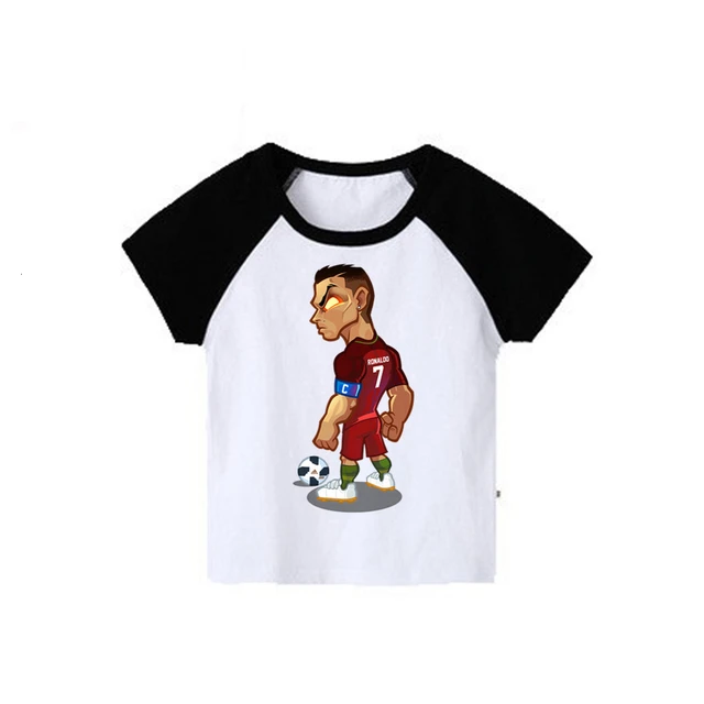 Us 459 49 Offwholesale Boys Girls Short Sleeve Print Football Messi 10 Color T Shirt Kids O Neck Tops Children Cartoon T Shirt Baby Clothes In - roblox soccer sportswear football jersey and shorts for kids suit