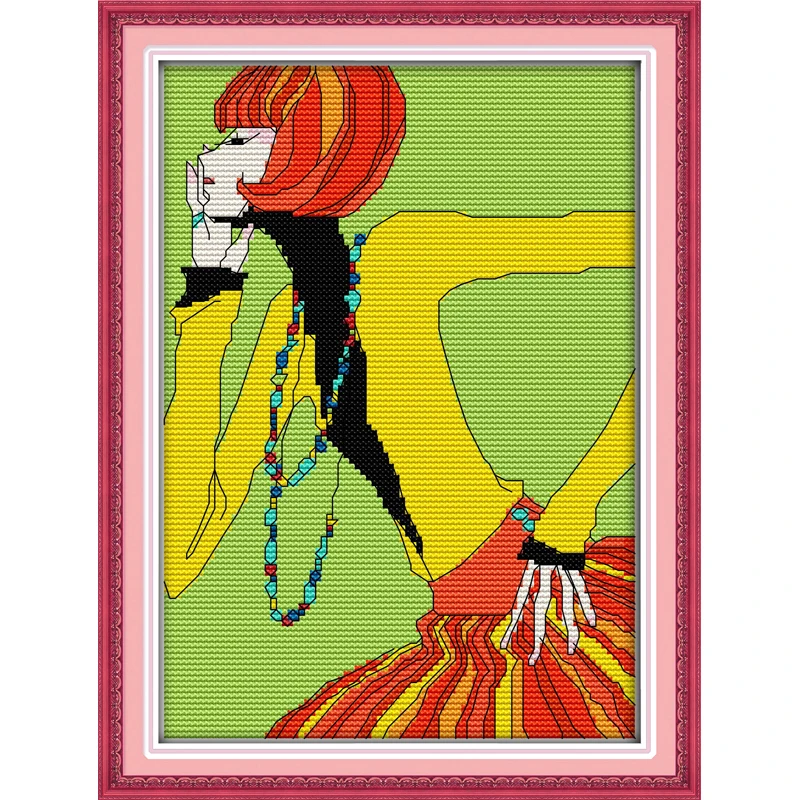 Everlasting Love Fashion Girl китайский набор крестиков экологичный хлопок с напечатанным DMC 14