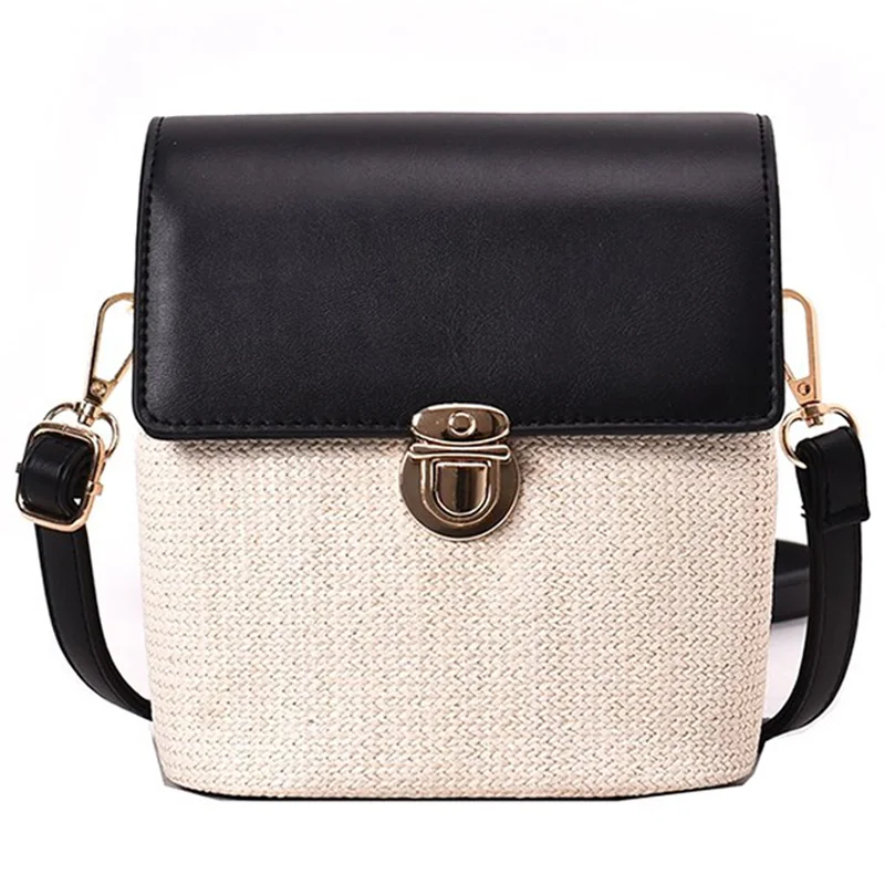 

Women'S Bag Beach Woven Chain Summer Handbag Knitted Shoulder Messenger Bag Ladies