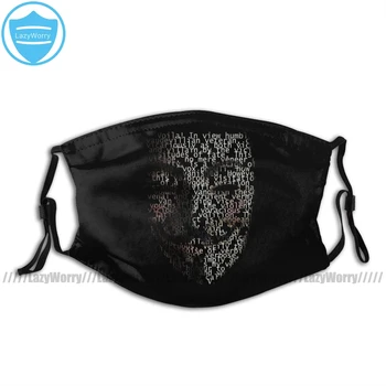 

V For Vendetta Mouth Face Mask You May Call Me V Facial Mask Funny Fashion with 2 Filters for Adult