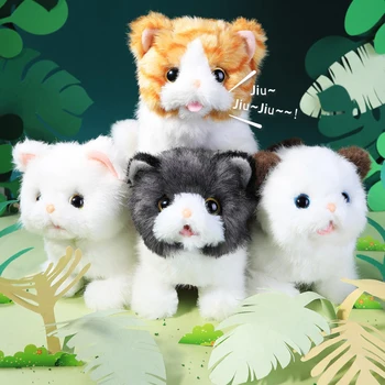 

Baby Cute Interactive Toys Cat Plush Toys For Children Kids Soft Electronic Pets Sounding Robot Cats Stand Walk Electric Pets