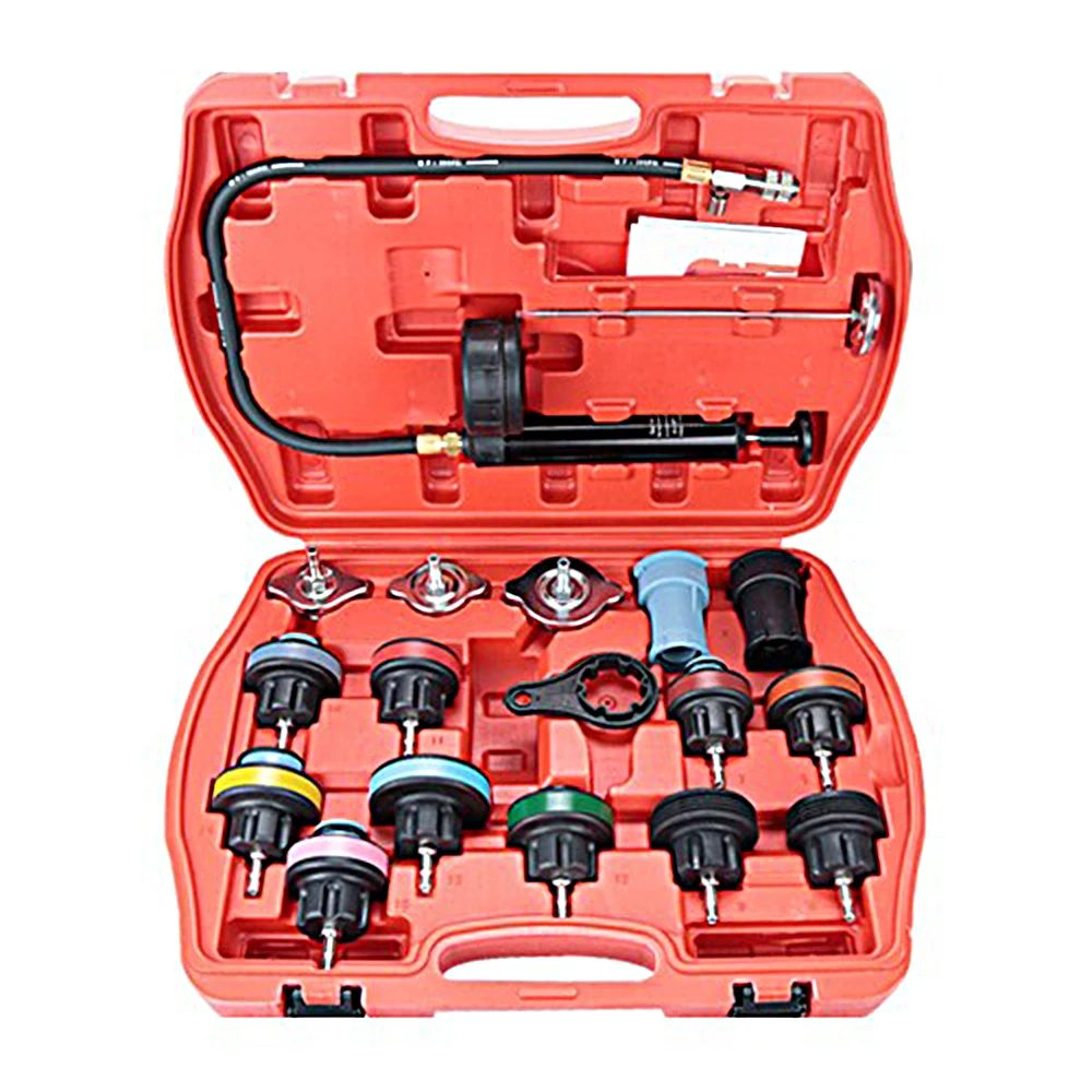 Kit Rilevatore Perdite Per Impianto Raffreddamento Auto - 18 Pezzi, Tester Pressione Radiatore Universale - Foto 8