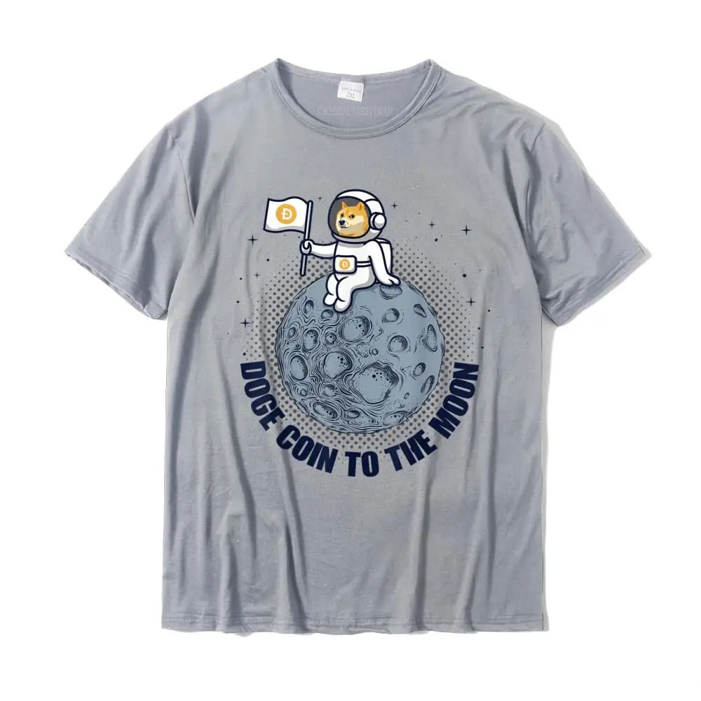 cosie Normal Mother Day 100% Cotton Fabric Round Collar Mens Tees Leisure Sweatshirts Special Short Sleeve T-Shirt Funny Crypto Cryptocurrency Dogecoin To The Moon T-Shirt__MZ16776 grey