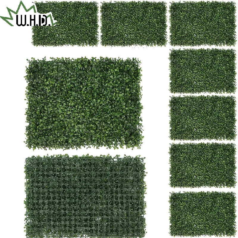 

9/10PCS 60*40cm Artificial Boxwood Panels Topiary Hedge Plant, Privacy Hedge Screen UV Protected for Outdoor Indoor Garden F