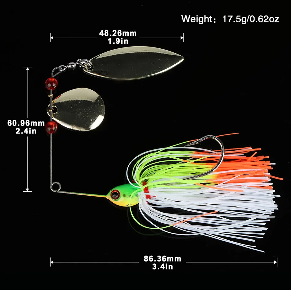 spinnerbait fishing lure spoon spinner bait (3)