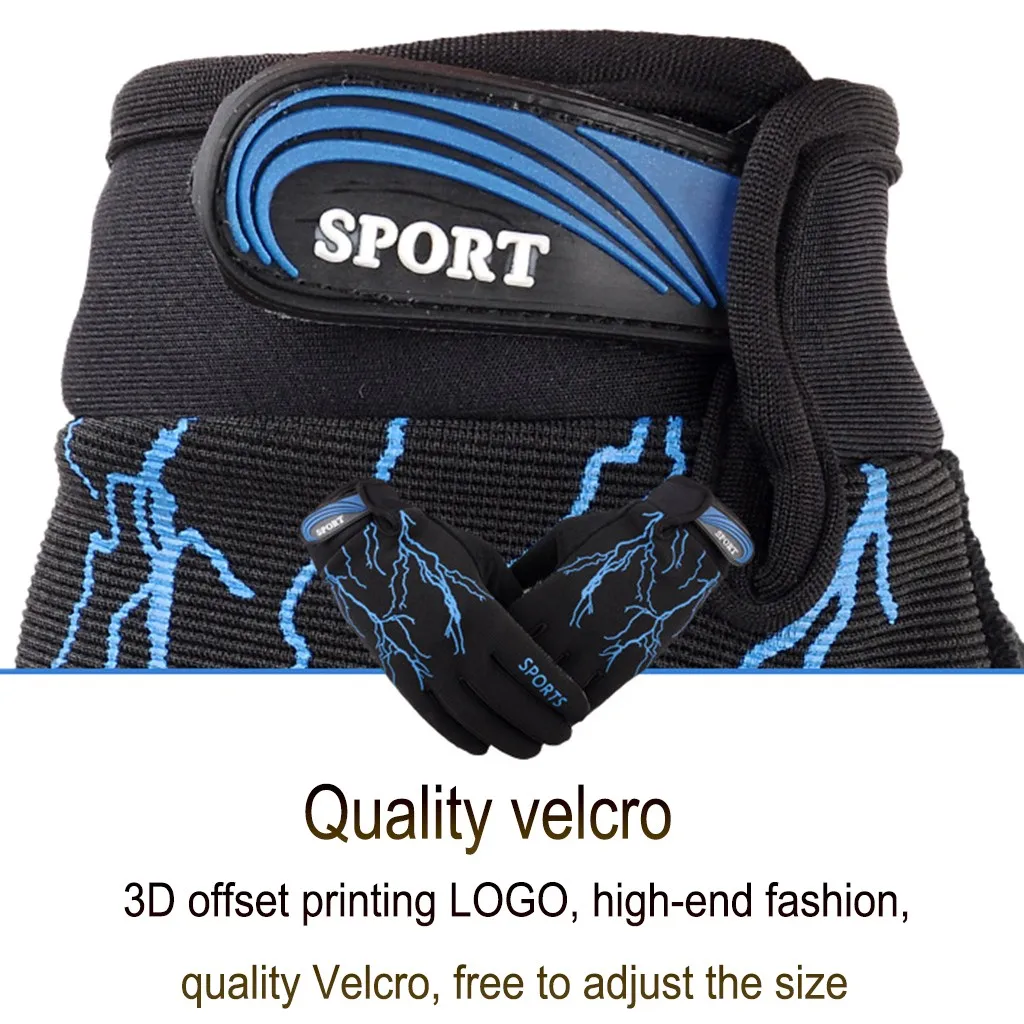 Модные велосипедные перчатки для спорта мужские Перчатки для фитнеса полный палец не скользят на открытом воздухе Охота езда сенсорный экран для смартфона