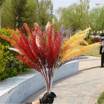 

10Pcs Fake Coral Branch (5 stems/piece) 31.5" Length Simulation Plastic Plant for Wedding Home Decorative Artificial Plants