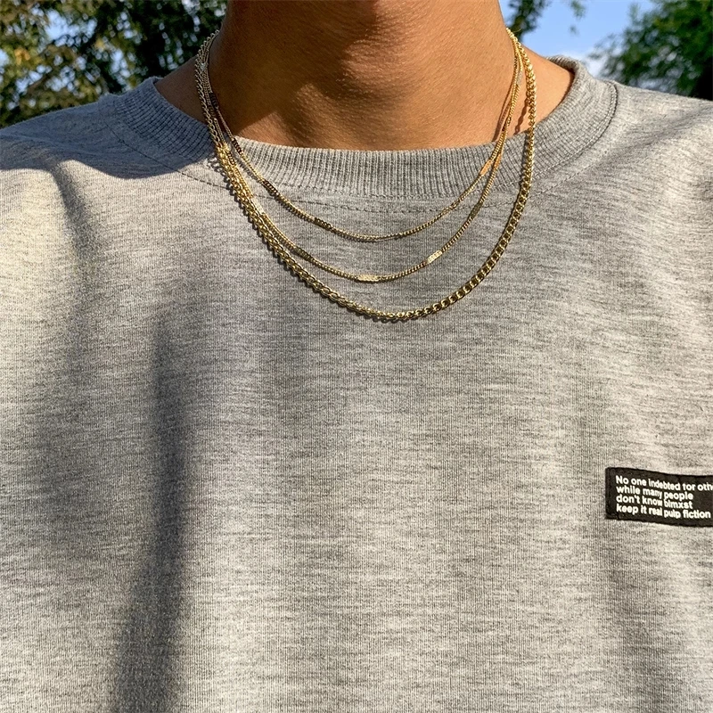 Mens multi layered necklace Clearance