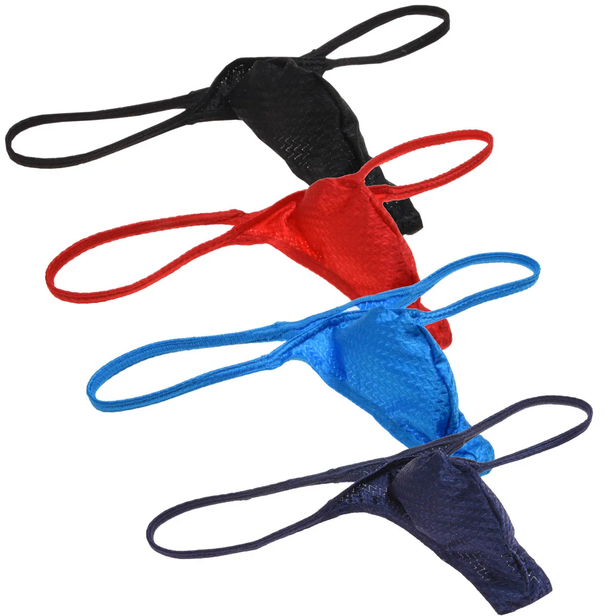 

New Sexy Men's Booty Tangas Stretchy Slim Cut G-string Underwear Male Drawnwork String Thong