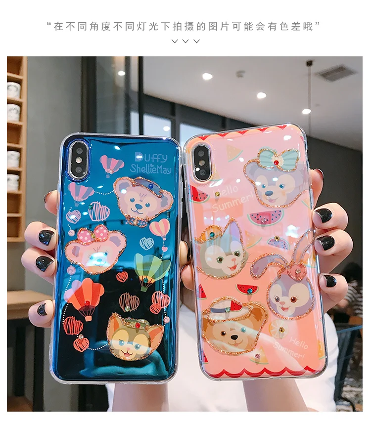 Для iphone XS max XR X bling Duffy ShellieMay мягкий чехол для iphone 8plus 7plus 6SP 7 8 6 6S милый чехол с блестками stelllalou