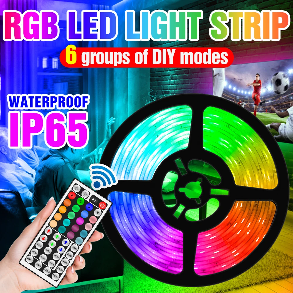 

RGB Light Strip 12V LED Flexible Tape Diode 10M 15M 20M Adjustable Color Brightness LED Strip Bedroom Wardrobe Decoration Lamp
