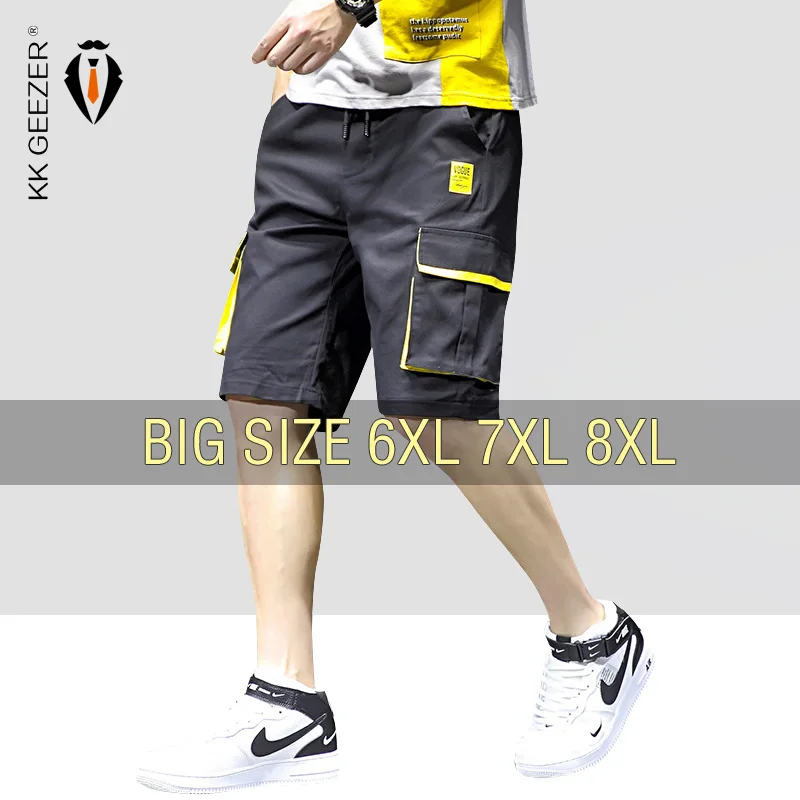 Шорты для мужчин повседневная одежда размера плюс 6XL 7XL 8XL пляжные шорты 95% хлопка