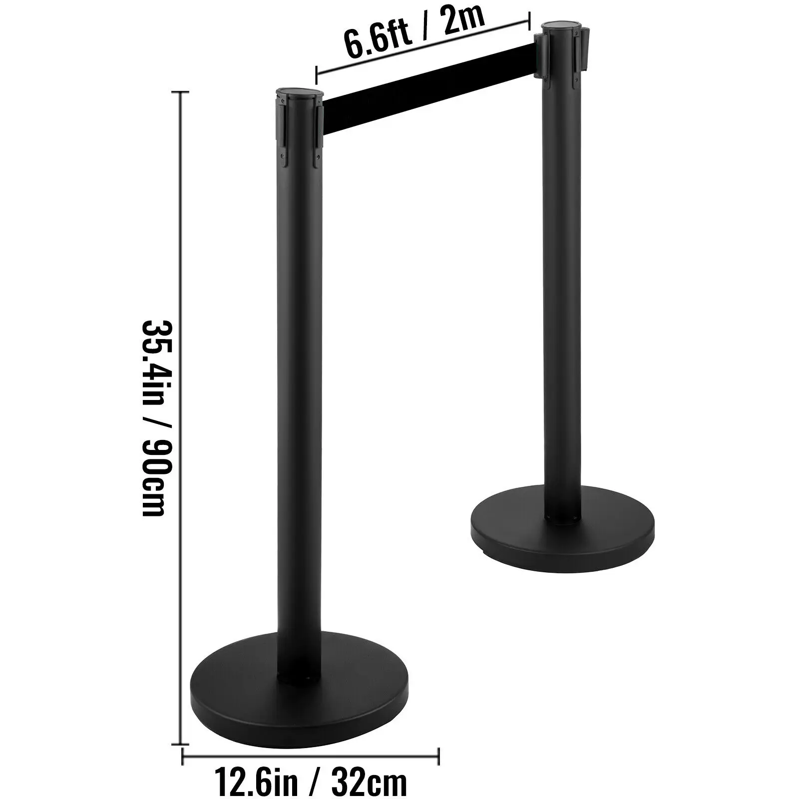 Stainless Steel Crowd Control Barrier with Retractable Belt