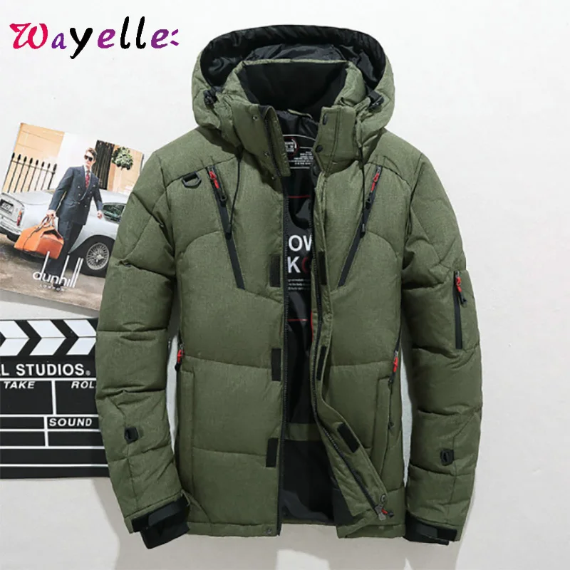 

Winter Jackets Men Hooded High Quality Thick Warm Down Parka Coat For Men Casual Slim Down Zipper Men's Overcoat Jacket