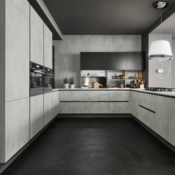 

Foshan factory customized modern PVC kitchen cabinet