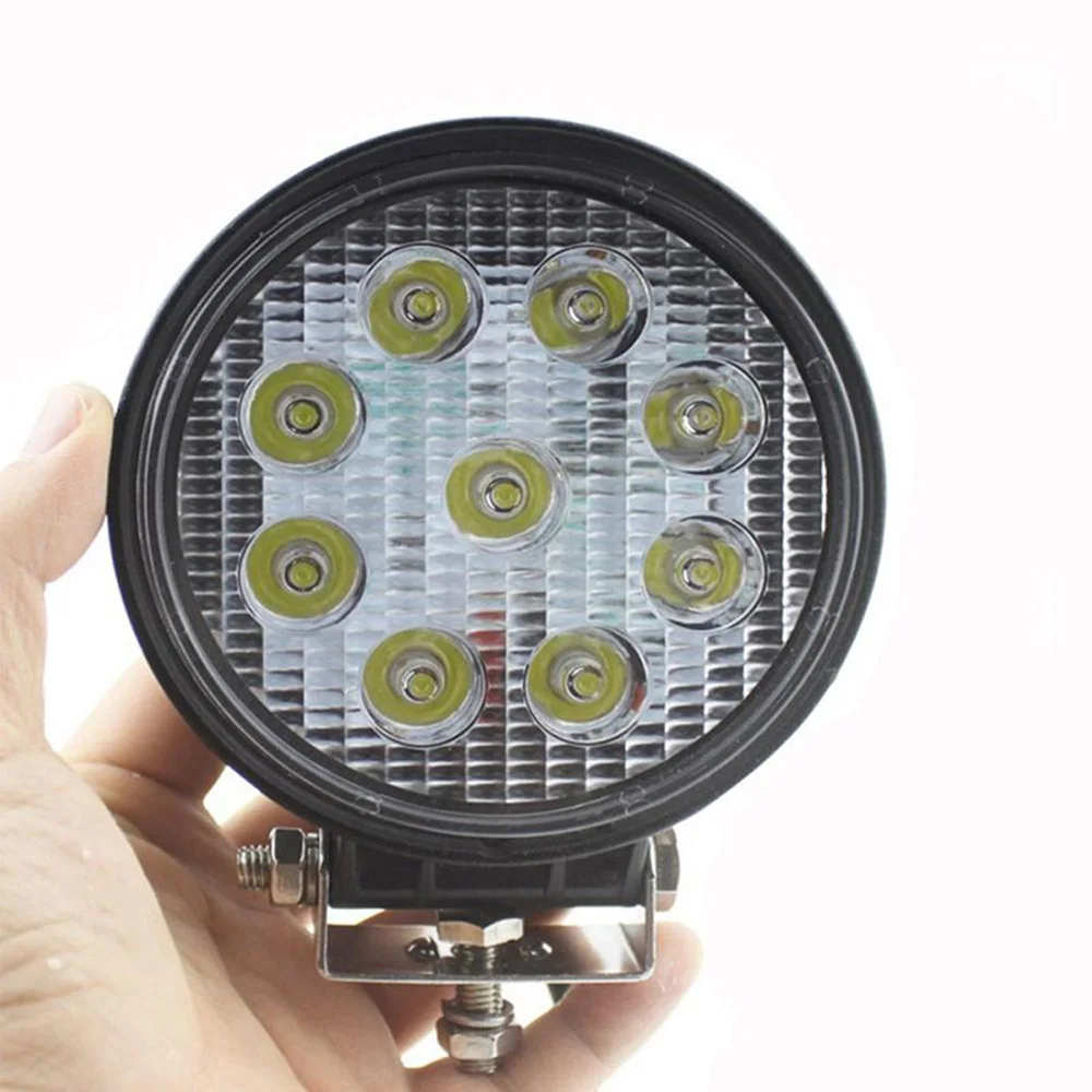1x27 Вт круглый 9 светодиодный рабочий светильник бар Точечный светильник внедорожный противотуманный Автомобильный СВЕТОДИОДНЫЕ лампы 12 V-24 V