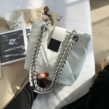 

Women's Bag 2020 New Fashion Rhombic Chain Shoulder Bag Joker Autumn And Winter Niche Design Messenger Bag