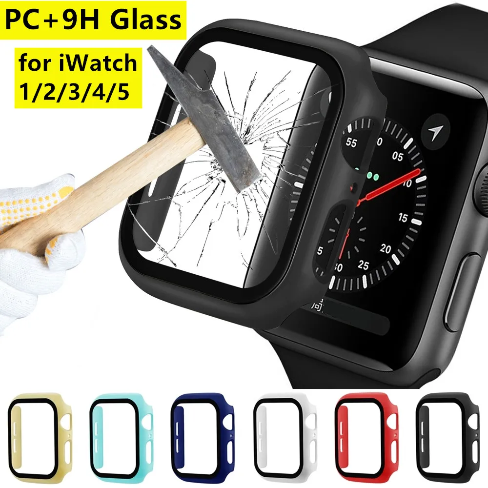 Полноэкранный защитный чехол из поликарбоната для часов Apple Watch 6 SE 5 4 матовая