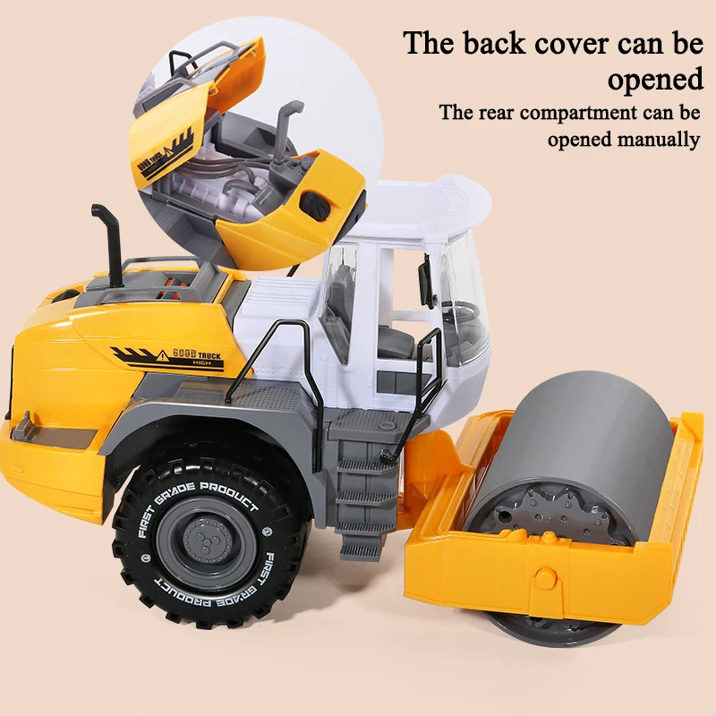 Children\'s road roller toy forklift model large construction truck boy 1 baby 2 inertia 3-6 years old 4