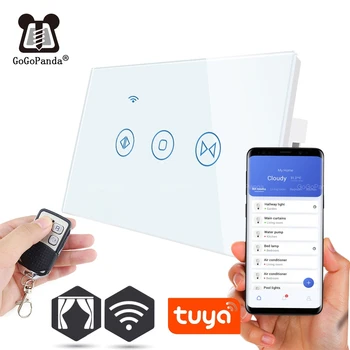 

GoGoPanda New US Standard Electric Wall Curtain Controller Home Automation Touch Switch Wifi Tuya App Remote Control