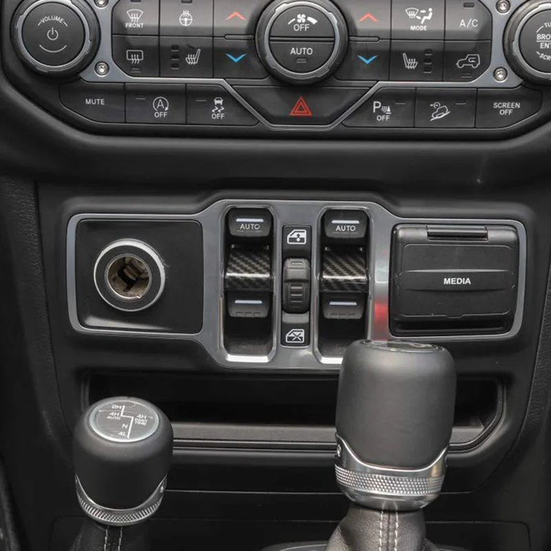 Для Jeep Wrangler JL Up автомобильные аксессуары консоль переключатель окна наклейка ABS салон автомобиля украшение 2 шт