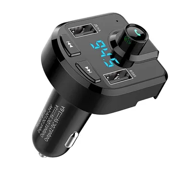 

Dual USB FM Transmitter Stereo Hands free Charging Set Accessories Car
