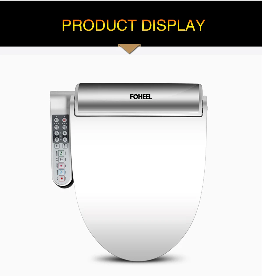 FOHEEL, новое умное сиденье для унитаза, золотое, серебряное, боковая панель управления, электрическое биде, умное биде с подогревом, сухой массаж для туалета