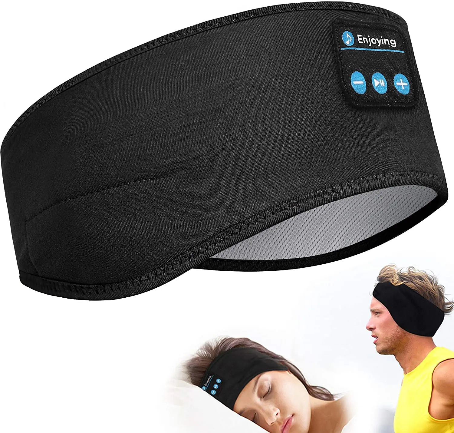 Sleep Headphones Bluetooth Headband Workout Sport Headphones for Running Yoga Meditation Comfortable for Side Sleepers Wireless Music Sports Headband Headphones with Ultra-Thin HD Stereo Speakers 