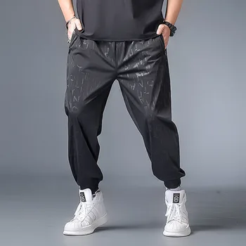 

Plus Size Pants For Men 2020 New Spring And Autumn Thin Meryl Male Ankle-Length Trousers fashion Jogger Pants 5XL 6XL 7XL n79