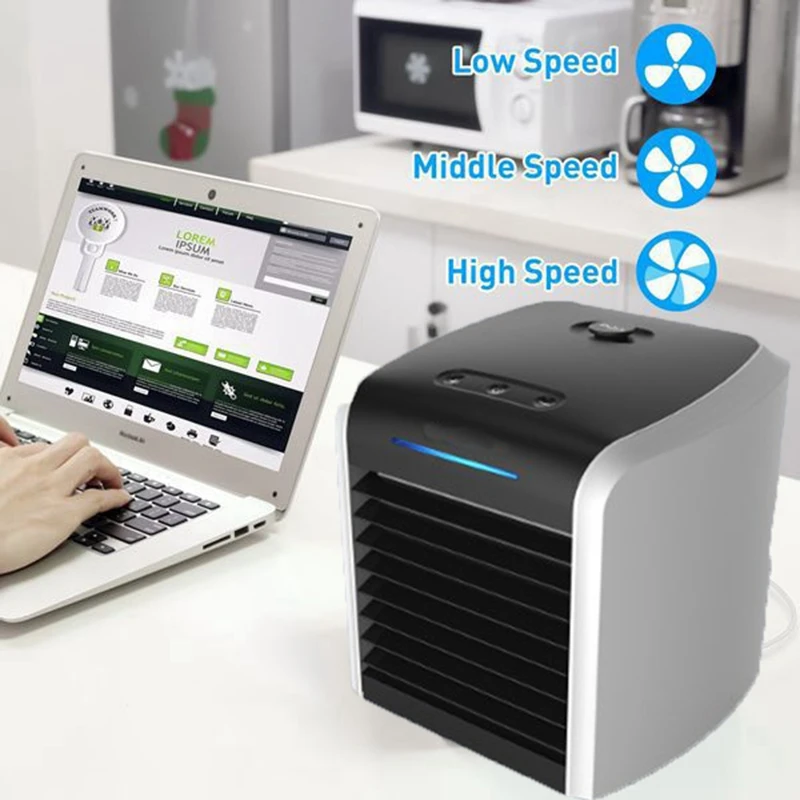 7 Color LED Night Light Air Cooler Portable Mini Air Conditioner Fan Personal Space Air Cooler the Quick Easy Way to Cool Air Co