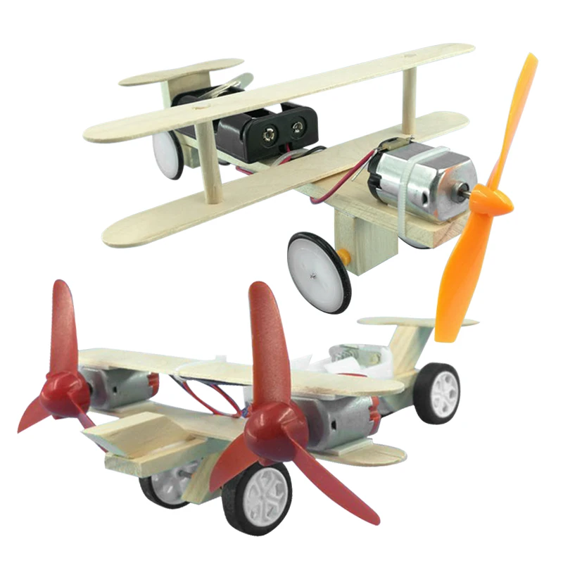 Wooden DIY Puzzles Airplane Helicopter For Boys Science Children Creative Physics Toy Birthday Toys For Children Craft Toys
