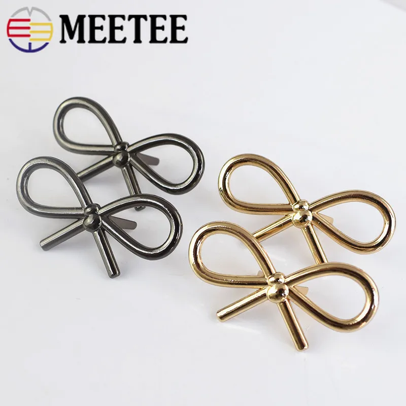 Meetee 5/10/20 шт 44*22 мм обувь с бантом пряжка металлические сумки декор одежды пряжки DIY