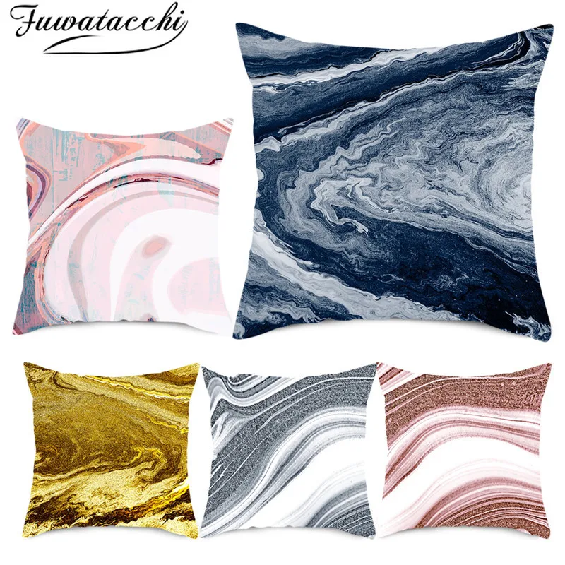 Fuwatacchi Irregular Plaid Polyester Cushion Cover Paisley Geometric Pillow for Home Sofa Decoration Pillowcase 2019 New | Дом и сад