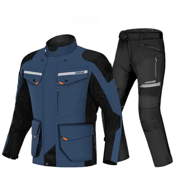 

Motorcycle Jacket Men Motor Sets Suit Motorbike Riding Jacket Motocross Jacket Breathable Waterproof Motorcycle Protection Gear