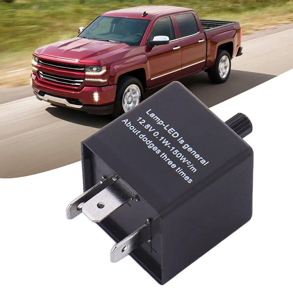 3 шпильки 12V автомобиль мотоцикл Светодиодный проблесковый маячок реле Freauency