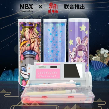 Nbxリフト鉛筆ケースクリエイティブestojoアブラソコムツ多機能スクール用品ソーラー電卓鉛筆ケース素材アブラソコムツ