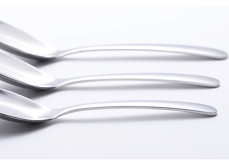 304 Stainless Steel round Handle Flat Spoon Large, Medium And Small Size 410 Chinese Style Household Ladel Spoon Wandering Peddl