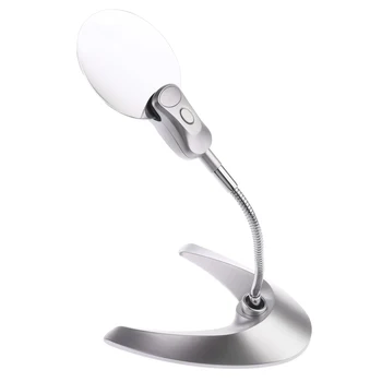 

4x Desk Standing Magnifier Reading Magnifying Glass Jewelry/Watch Loupe for Inspection