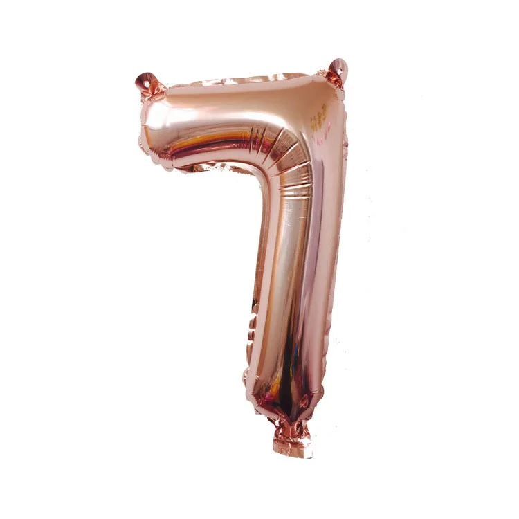 16-дюймовый шпилька из розового золота Американский Стиль с цифрами Свадебный шар праздничные Детские День рождения украшения с цифрами воздушный шар