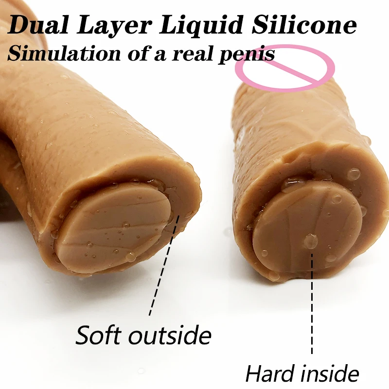 Double Layer Silicone Realistic Penis Skin feeling Big Dildo With Suction Cup Sex Toys For Woman Realistic Dick Adult DopaMonkey sex toys